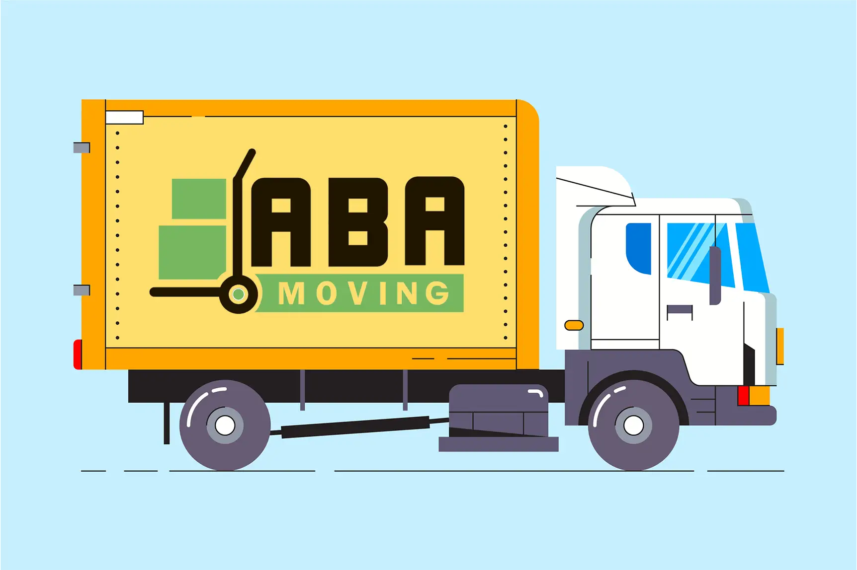 ABA Moving Relocation Truck Yellow