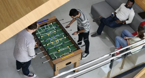 ABA Movers Office Members Playing on Play Table and Relaxing