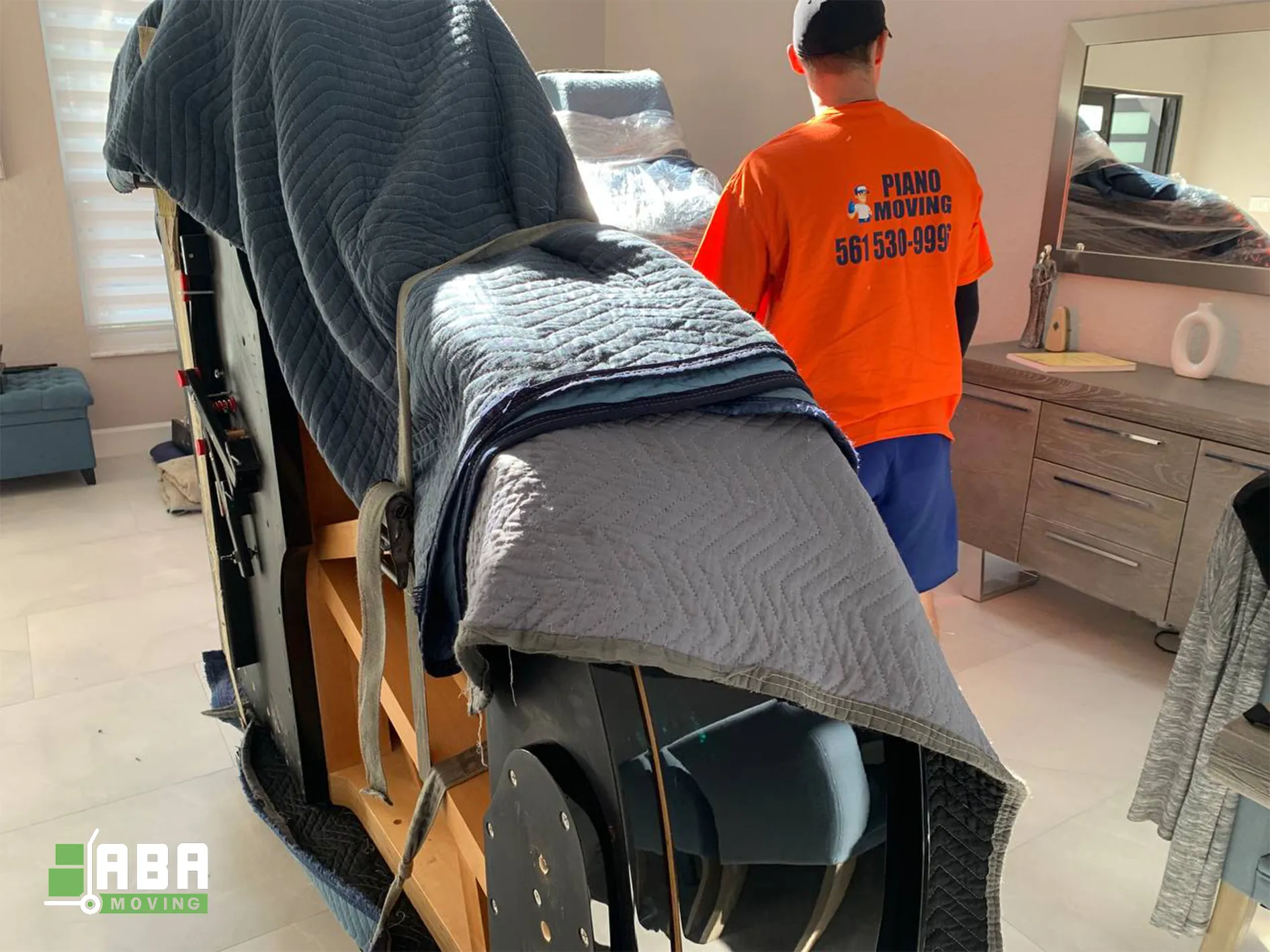 Winter Piano Moving Packing ABA Movers Winter Piano Moving Packing
