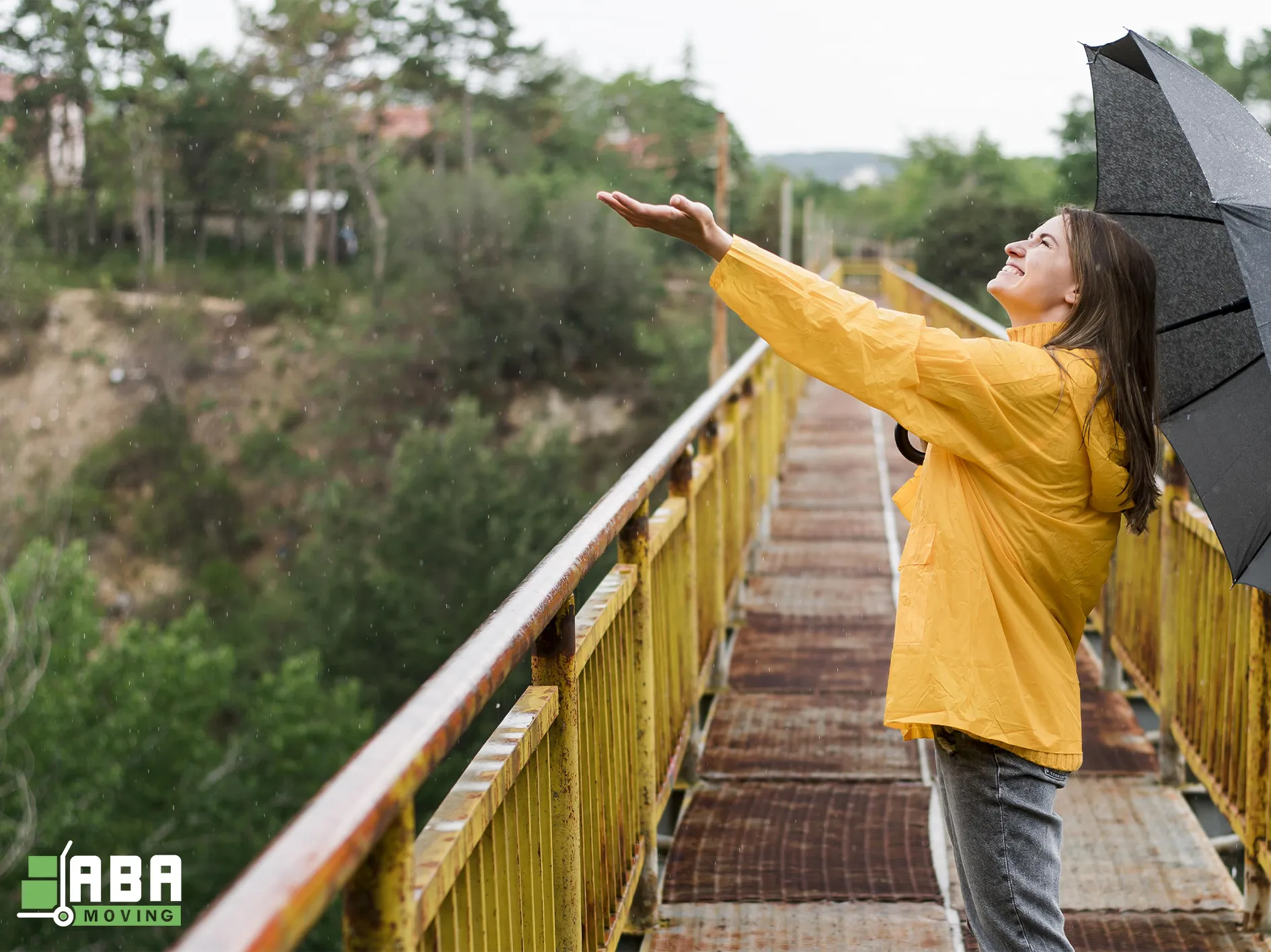 ABA Movers Winter Relocation Happy Customer Rain