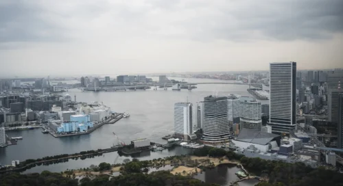 ABA Movers Winter Relocation Rain in Town River Downtown Skylines