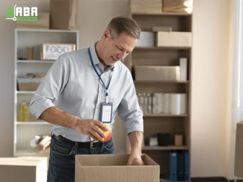 Commercial Moving Spring Customer Packing Boxes and Furniture Prepare to Move Commercial Moving Spring Customer Packing Boxes and Furniture Prepare to Move