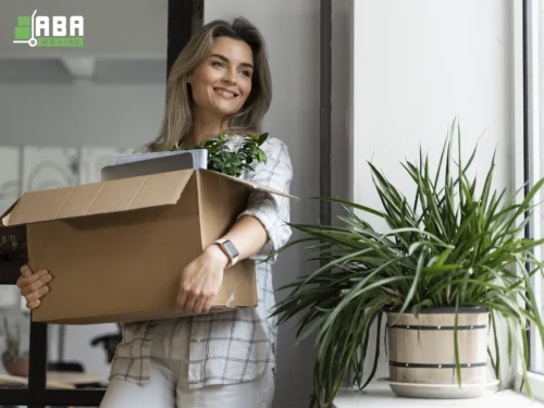 Commercial Moving Spring Customers Packed Boxes and Ready to Move
