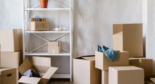 Commercial Moving Spring Packed Boxes and Furniture Ready to Move