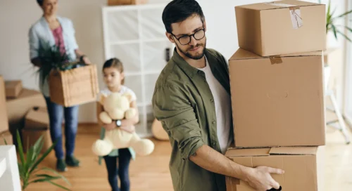 Customer Prepare for Summer Moving Loading Boxes