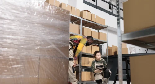 Summer Storage Service Team Members Check Customers Boxes