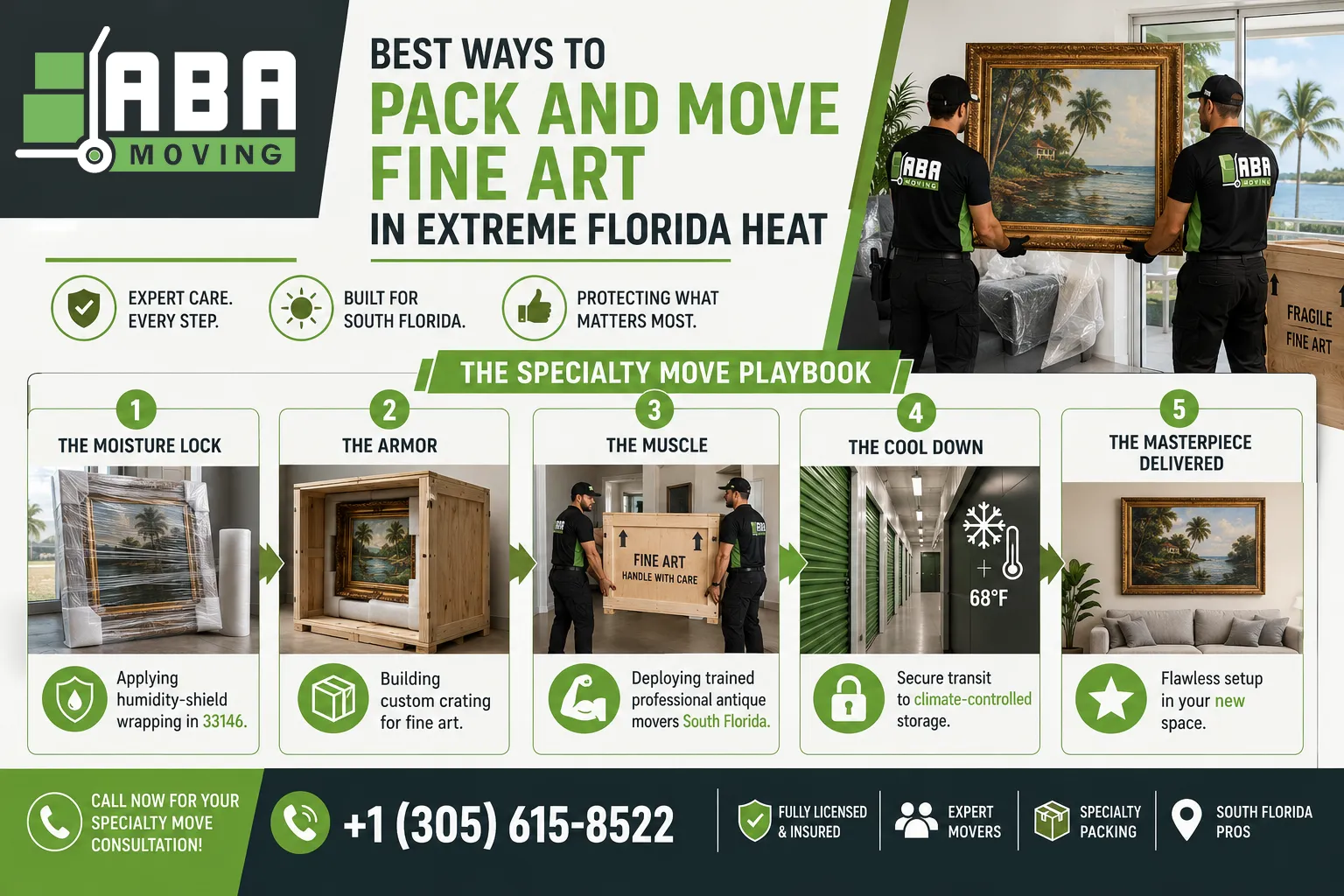 Infographic Best Ways to Pack and Move Fine Art in Extreme Florida Heat