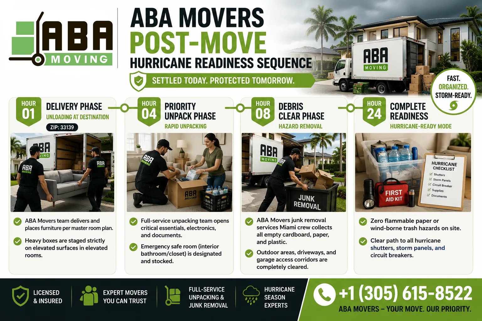 Infographic The ABA Movers Post-Move Hurricane Readiness Sequence