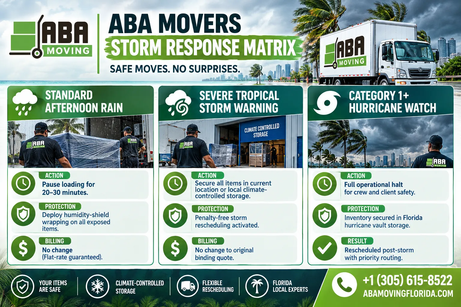Infographic Storm Response Matrix Safe Moves No Surprises