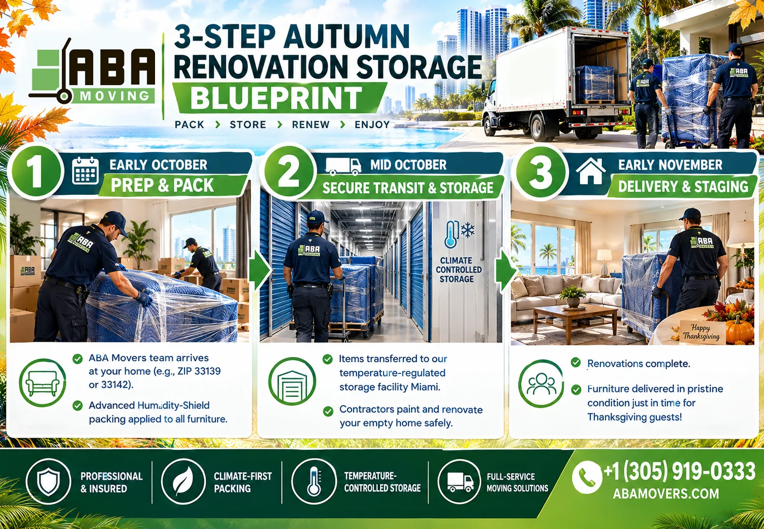 Infographic 3-Step Autumn Renovation Storage Blueprint